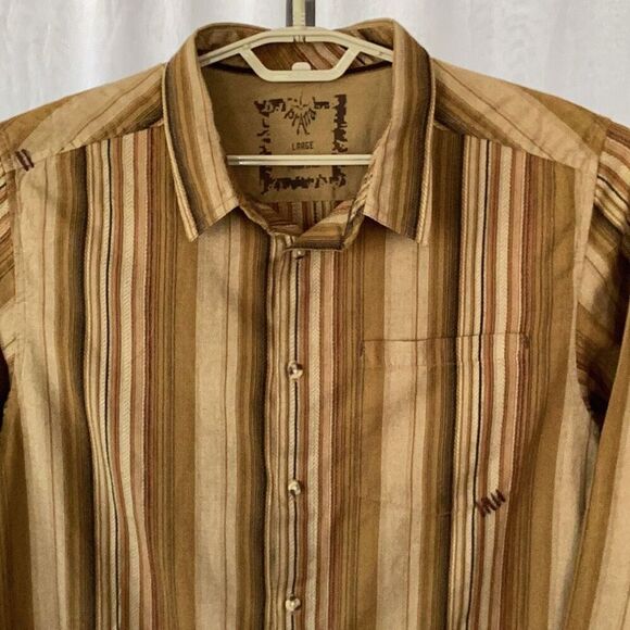 prAna Cotton Long Sleeve Men’s Button Down Shirt Large - Picture 3 of 7